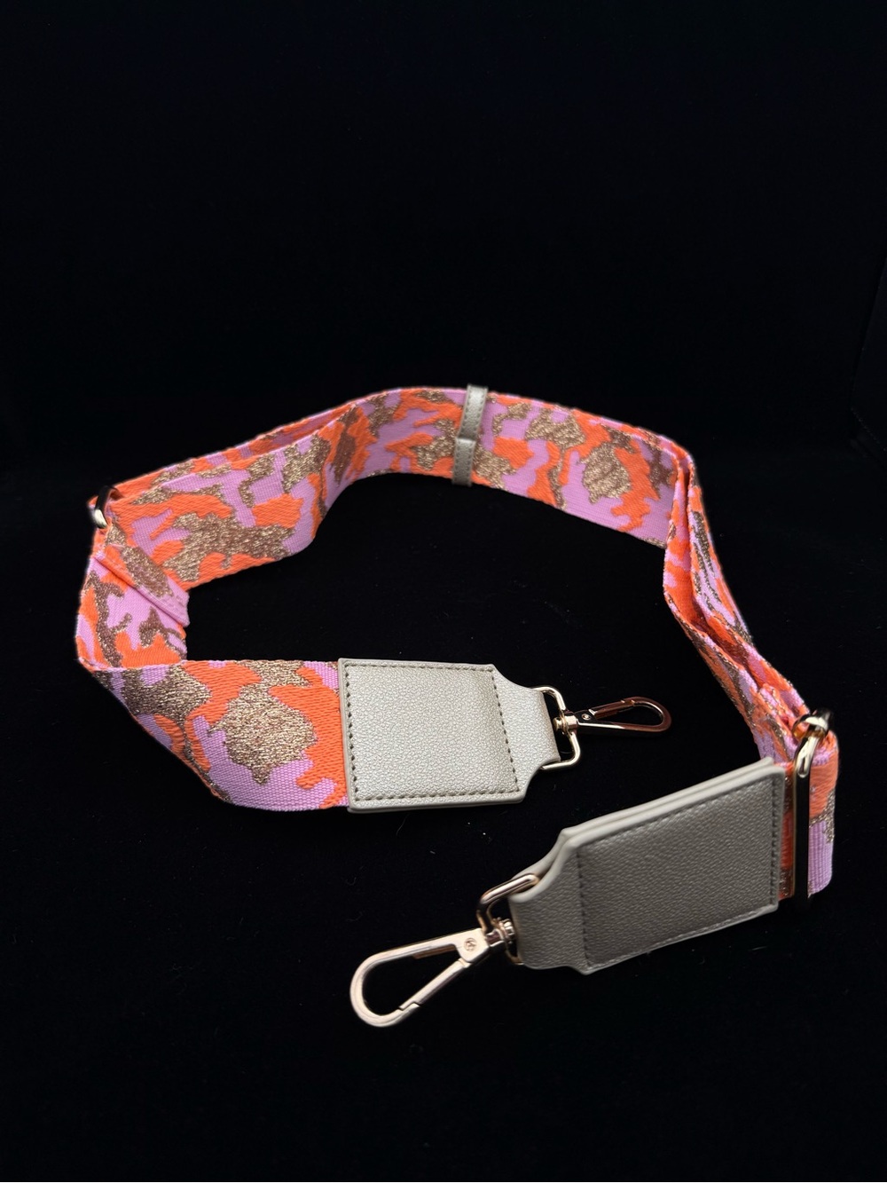 Simply Southern Pink, Orange & Gold Jacquard Adjustable Bag Strap